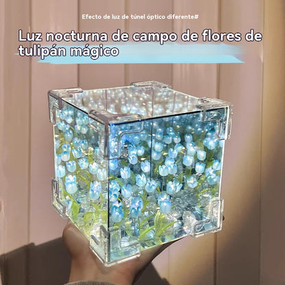 🔥【Kupite 1, dobijte 1 gratis】🌟🌷Uradi sam noćno svjetlo u obliku kocke tulipana