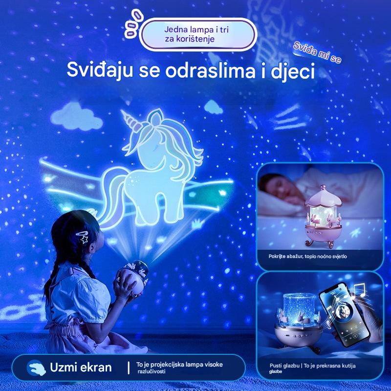 🎁 Savršen poklon za bebe i djecu ❤️ Projekcija svjetla zvjezdanog neba, kreativno ambijentalno svjetlo