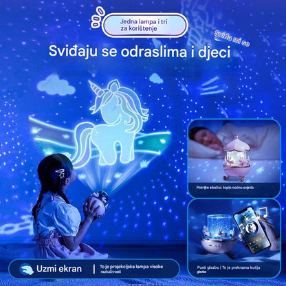 🎁 Savršen poklon za bebe i djecu ❤️ Projekcija svjetla zvjezdanog neba, kreativno ambijentalno svjetlo