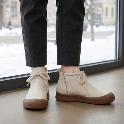 ✨【Veličine 35–40】Ženske tople gležnjače od prave kože – model na vezanje, dostupne u više boja🥰
