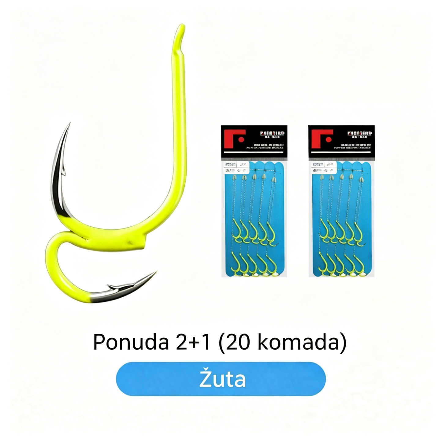 🔥【Set od 20】❤️‍🔥Super oštre klasične udice za ribolov s dvostrukom udicom