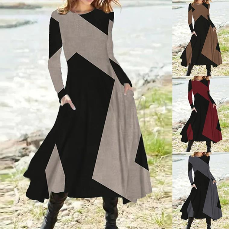 💖【S-5XL】Klasična vintage haljina dugih rukava