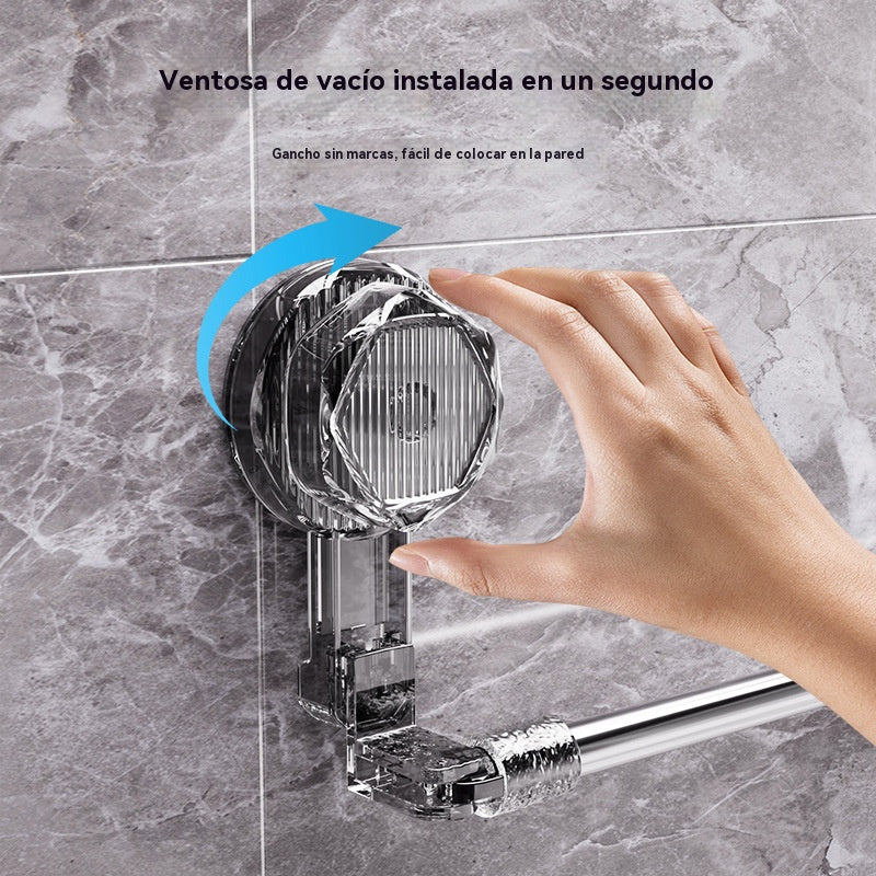 🚿✨【Kupi jedan i drugi dobiješ besplatno】Rotirajuća držač za ručnike s usisnom čašom, bez potrebe za bušenjem.