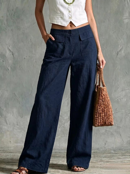 【S-3XL】Ženske široke hlače od pamuka i lana, ležerne👖✨