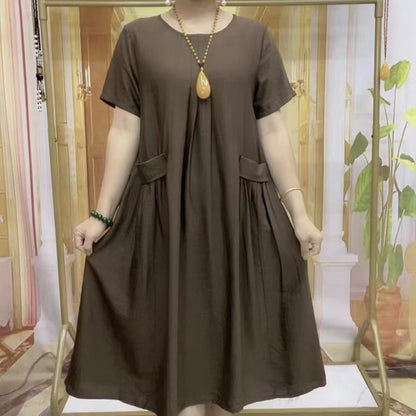 🔥【M-6XL】🔥【40-100kg】💞Cea mai recentă rochie de vară, ✅ Acoperă corpul și arată mai subțire, ✅ La modă și versatilă, ✅ Cool și respirabilă, ✅ Moale și prietenos cu pielea.