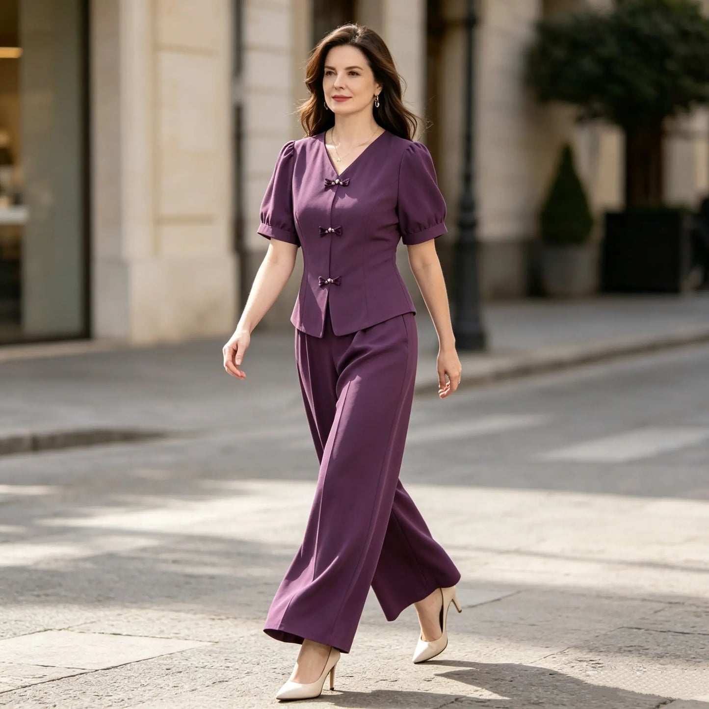 🌸【Majica + široke hlače】Moderan retro set izrađen od cool svilenog materijala—— cool