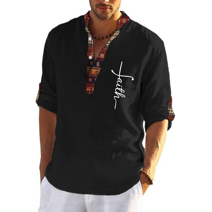 💥👔【49% reducere🔥】T-shirt pentru bărbați, de marime mare, din bumbac, cămăși cu decolteu în V