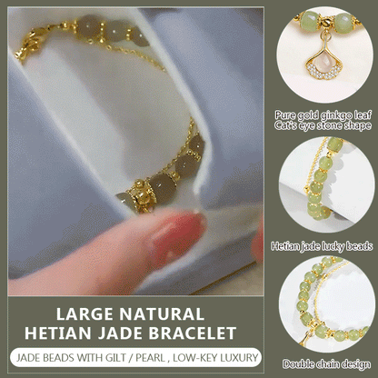 🌿💖Brățară de jad Hetian cu două straturi la modă