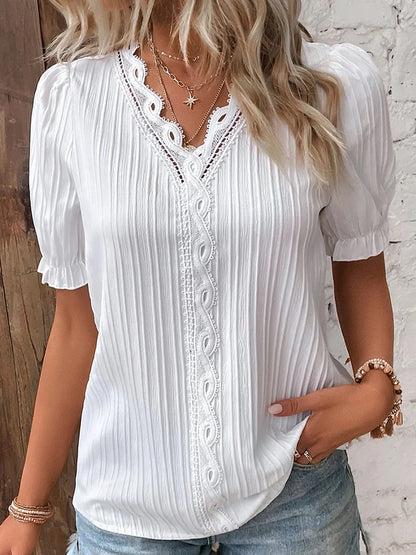 💞【S-5XL】Nova majica s V-izrezom od pamuka i lana✅Plaćanje pouzećem