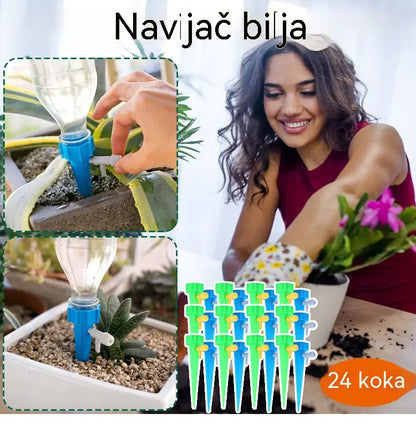 🌺【24 komada】🌹🍂Automatski sustav za navodnjavanje kap po kap, idealan za sadnju cvijeća, savršen za vrtove i biljke u lončanicama.
