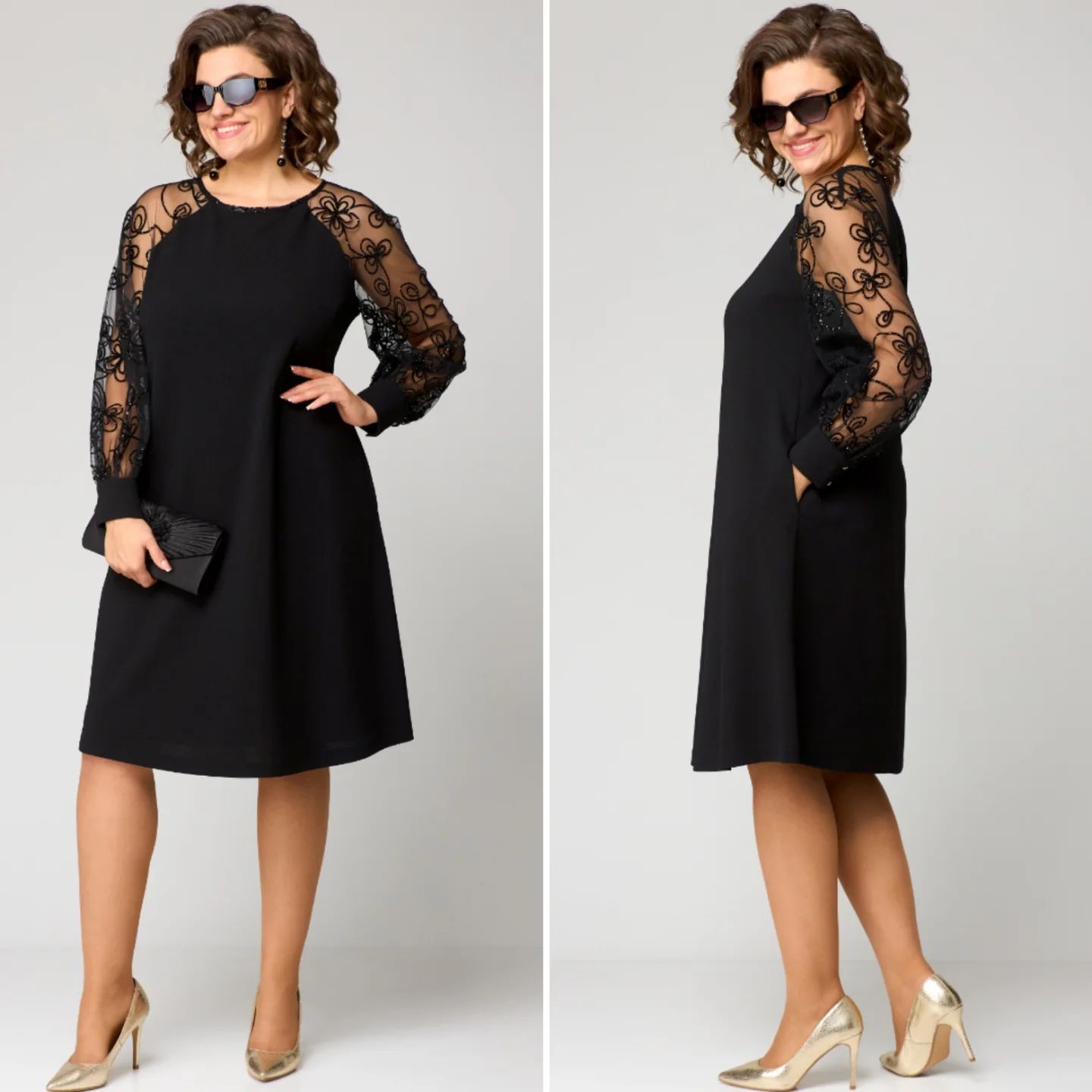 👗 Ograničena ponuda 39% popusta ❤️【S-5XL】2026. novi model haljine s čipkastim rukavima od 100% pamuka