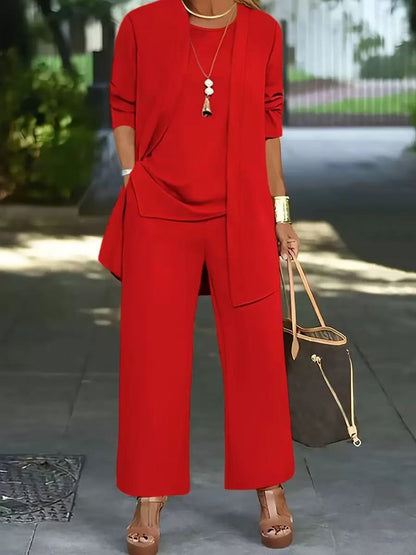🧥【S-5XL】 Ograničena ponuda: 50% popusta  Elegantni ženski set od tri dijela širokog kroja🍂