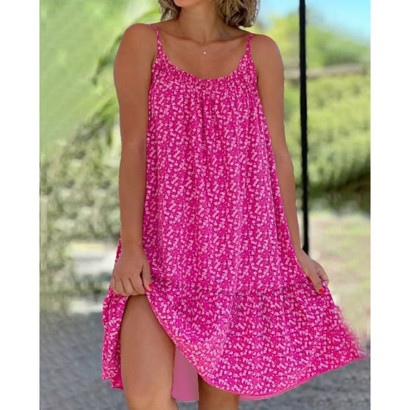 👗👗[S-5XL] 🥰2025 Ležerna i udobna haljina s cvjetnim uzorkom na kamisol