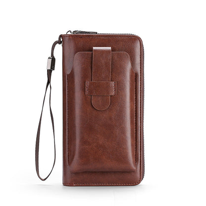 【50% de descuento】💼 Cartera multifuncional para hombre, hecha a mano en cuero auténtico – nuevo modelo