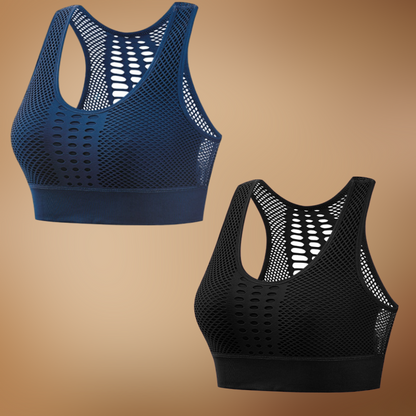 ✨【Pakiranje od 2 komada】Ženski prozračni sportski grudnjak bez žice, plus veličine 【M~3XL】