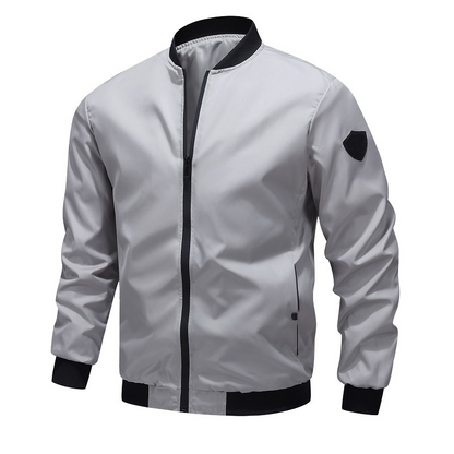 🚀🧥【50% zniżki 🔥】【M–6XL】Męska casualowa jednokolorowa kurtka pilotka w dużych rozmiarach