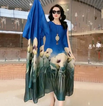 🔥👗【Sukienka + kardigan】【42-90 kg】Wiosna 2025 Dwuczęściowa sukienka koszulowa z szyfonu Lekka i wszechstronna