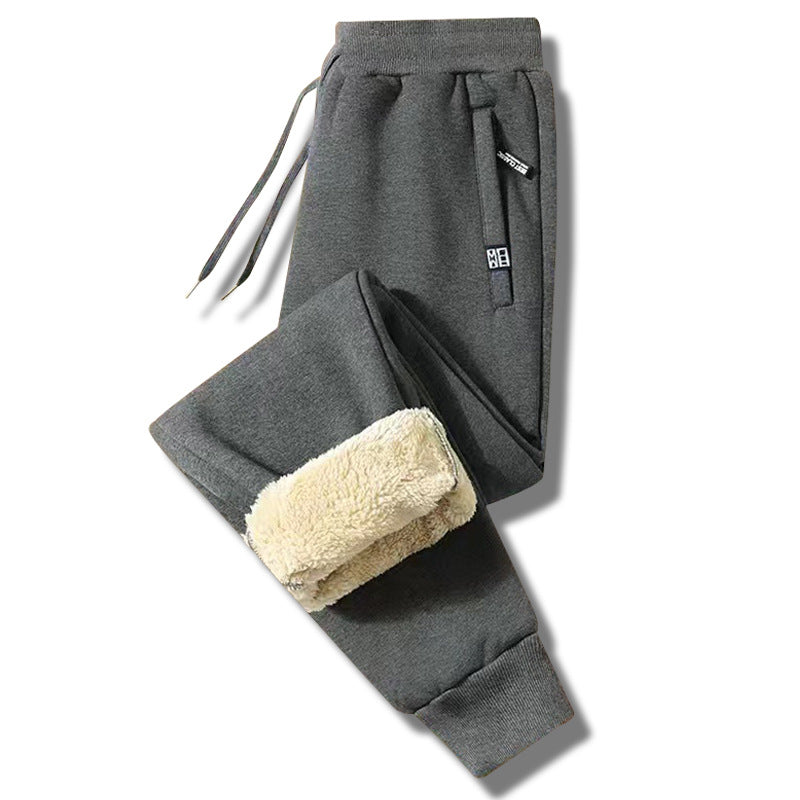 【M–5XL】Pantalones de chándal de invierno para hombre con grueso forro de sherpa – cálidos y cómodos (40–100 kg)