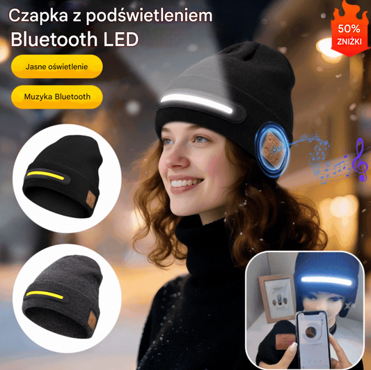 🔥🧢Ładowane czapki z LED i Bluetooth, utrzymujcie ciepło💡