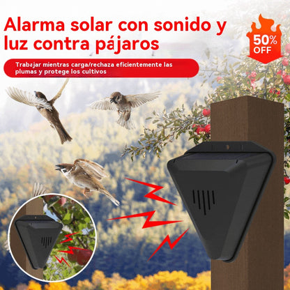📣Repelente solar universal de pájaros con alarma sonora y luminosa para huertos, estanques y arrozales