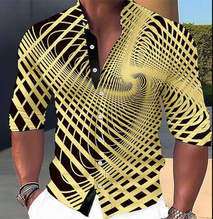 🔥👔【S-6XL】Cămașă bărbați din bumbac cu imprimeu