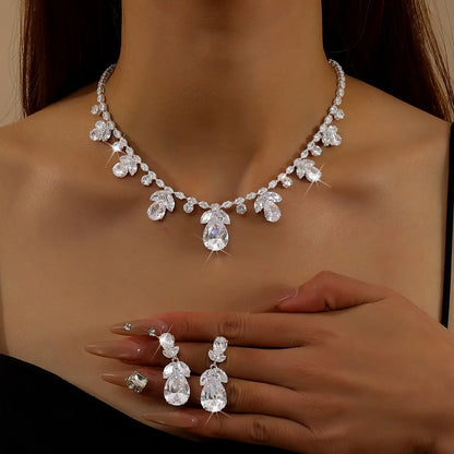 🌷👑Elegantni set ogrlice i naušnica s tulipanima