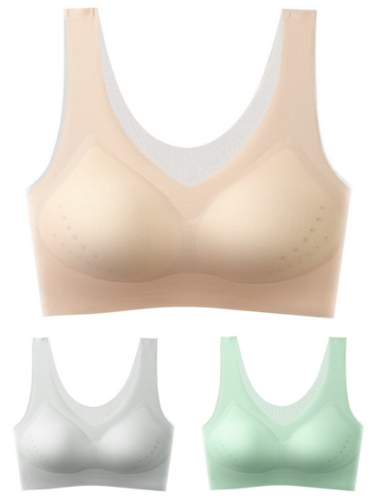 🎁【1 set 3 komada】2025, bešavni push-up grudnjak od ledene svile