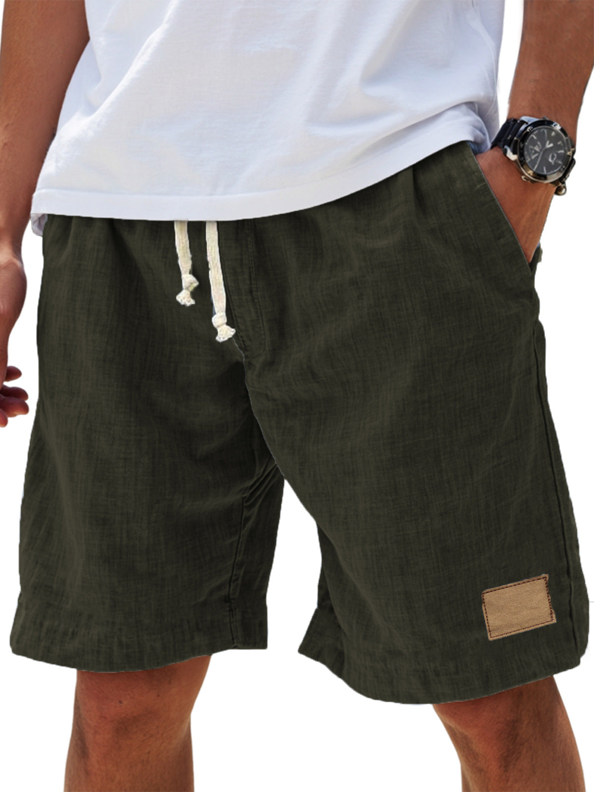 ⏳🔥【Zadnji dan s 50% popusta】👖 【S-5XL】【55-110 kg】Muške ležerne kratke hlače s efektom lana i vezicom za 2026. godinu (veće veličine).