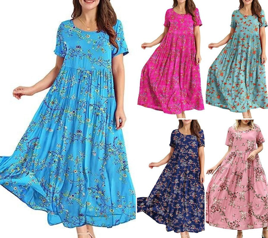 🔥🔥【Oferta pe timp limitat】2025 noua rochie imprimata moale si confortabila de vara