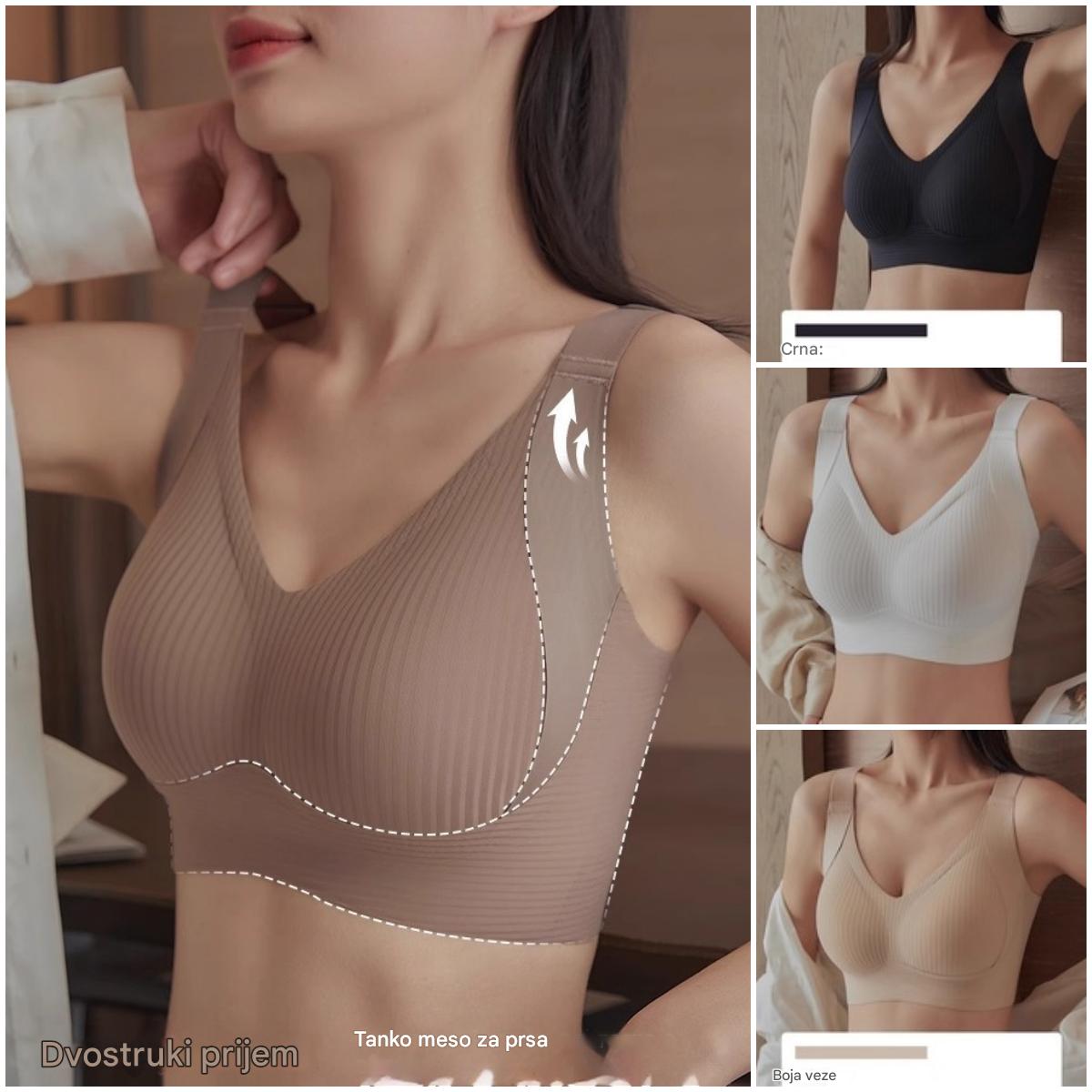 🔥🏆【1 set od 4 komada】【M-3XL】2026 ženski bešavni grudnjak bez žica ❤️uper antibakterijski, udoban i brzo se suši-H
