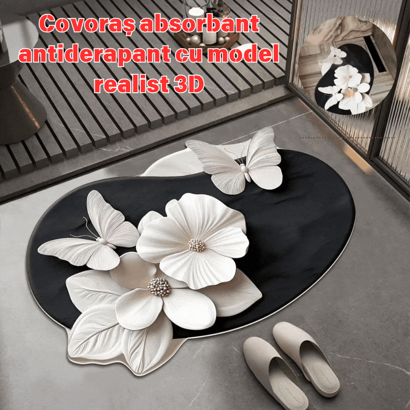 🔥【Kupi 1 i dobiješ 1 gratis】🔥VELIKI POPUST💕[30*40cm+ 40*60cm] Upijajući protuklizni tepih s realističnim 3D uzorkom