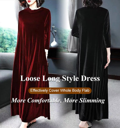 🥻【M-4XL】Rochie elegantă din catifea aurie , emanând farmec elegant din interior spre exterior