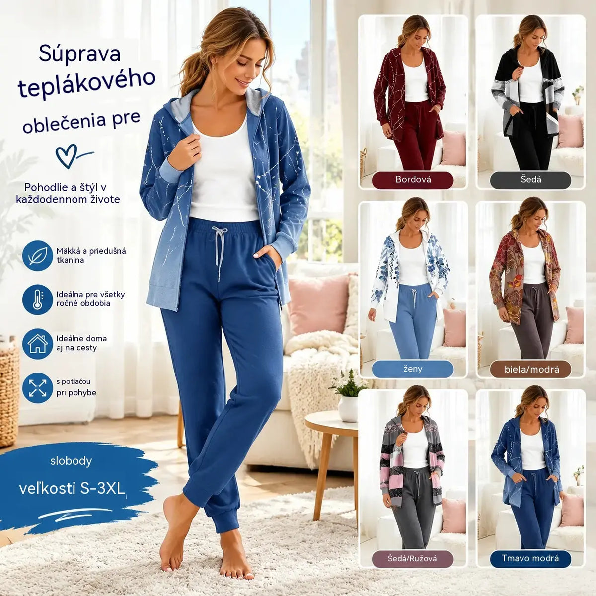 【S-3XL】Nová súprava na doma pre rok 2026 – jednoduchá a elegantná.