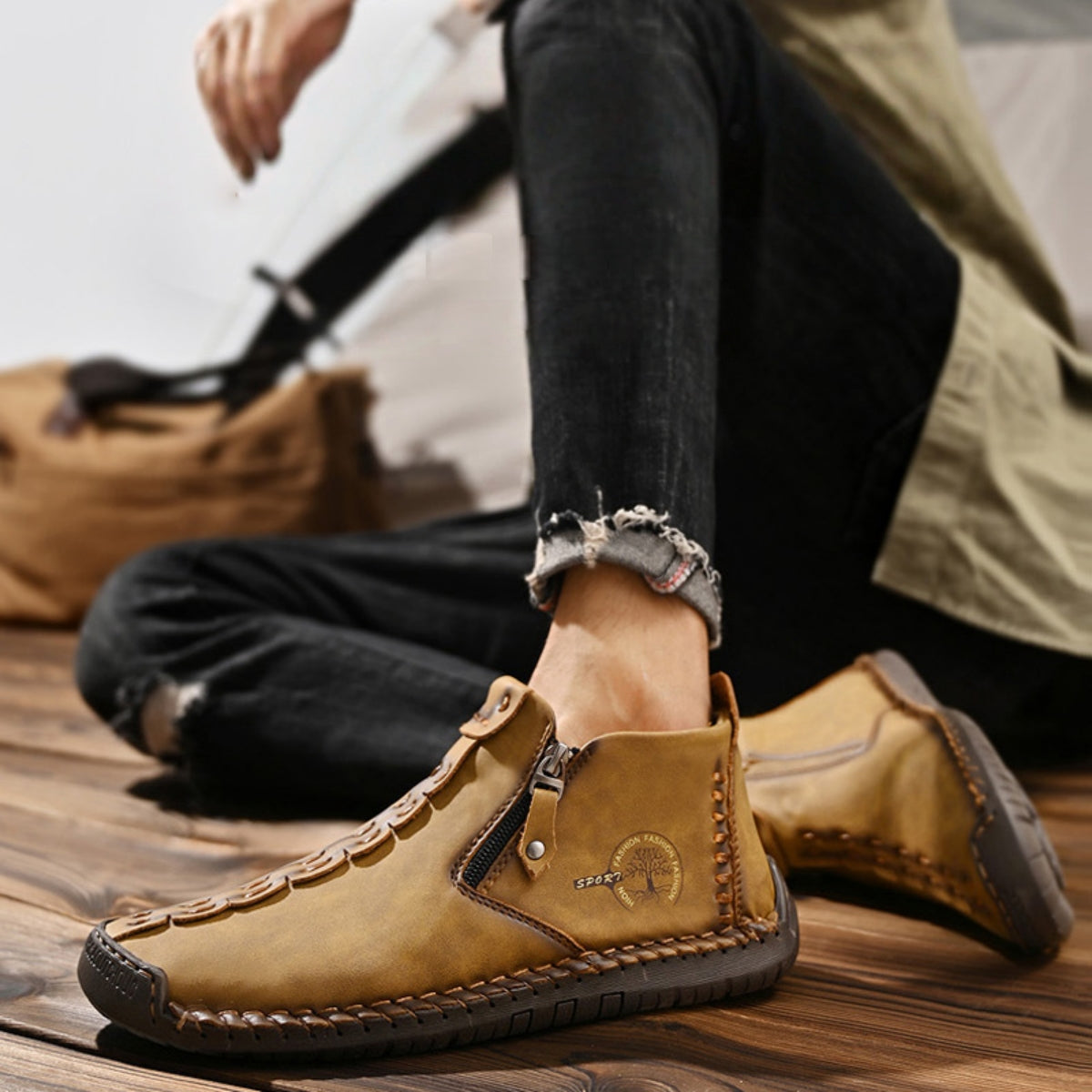 🥾Nove zimske muške Martin čizme, podstavljene flisom i tople (veličine 38-48)