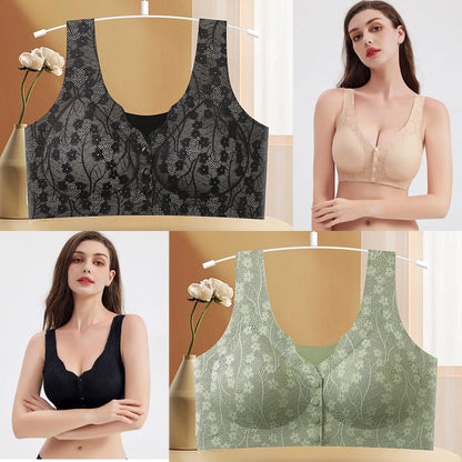 😍Proljetna rasprodaja - 50% popusta😍💗【2 komada】Ženski bežični grudnjak s prednjim gumbima, Traceless Ice Silk
