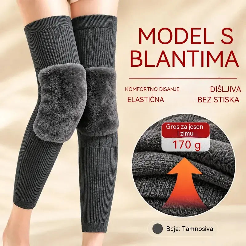 【1 par】🦵 Topli zimski štitnici za koljena · Izuzetno dugi model s mekanom podstavom · Produžena zaštita za koljena i noge!