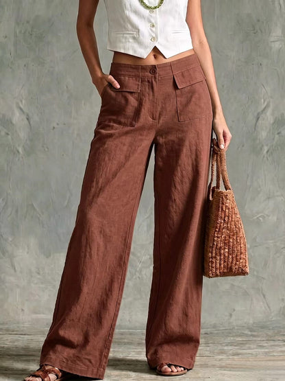 【S-3XL】Ženske široke hlače od pamuka i lana, ležerne👖✨