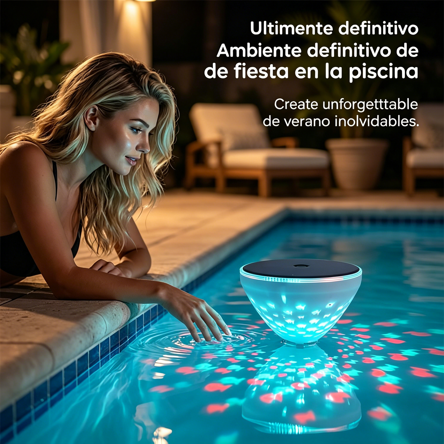 ☀️🐠 Plutajuća solarna svjetiljka za bazen s projekcijom ribica💡💦