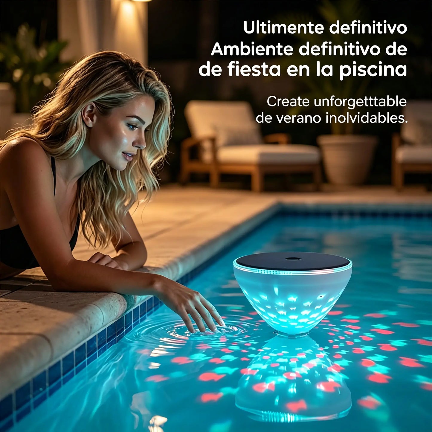 ☀️🐠 Plutajuća solarna svjetiljka za bazen s projekcijom ribica💡💦