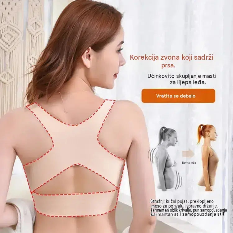 🎉ZADNJI DAN RASPRODAJE - 60% POPUSTA⚡Grudnjak s jednostavnim zatvaranjem sprijeda, korekcijom držanja i grudnjakom bez žica za potpunu potporu i udobnost
