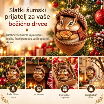🎉【Kupi 6, dobij 6 gratis】 🎁Novi 2D akrilni božićni dizajn sa životinjama u obliku češera