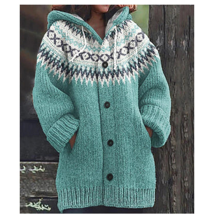 🔥【S~5XL】✨2025 Jesień/Zima Nowa Elegancka Kolorowa Kurtka z Kapturem Retro