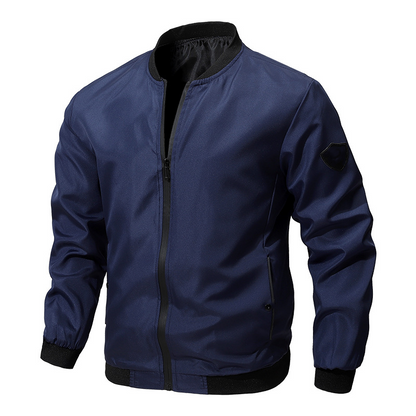 🚀🧥【50% zniżki 🔥】【M–6XL】Męska casualowa jednokolorowa kurtka pilotka w dużych rozmiarach