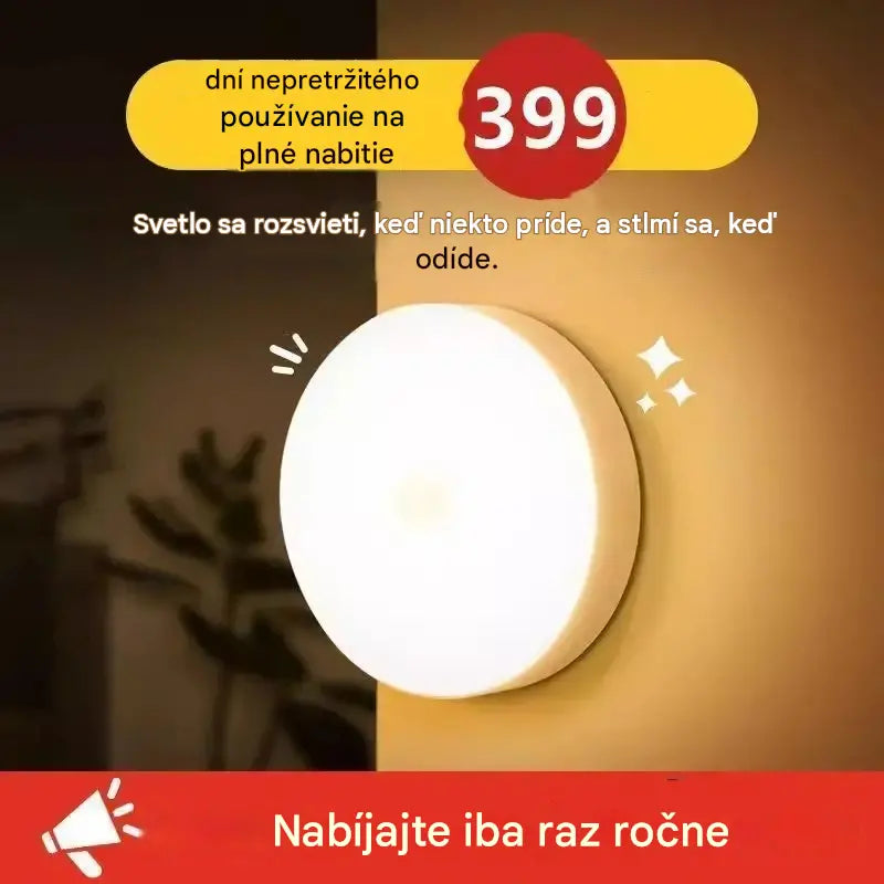 🏡💡【1+1 zadarmo】Inteligentné LED svetlo so snímačom pohybu — Pohodlné nabíjanie, praktické a jednoduché používanie.
