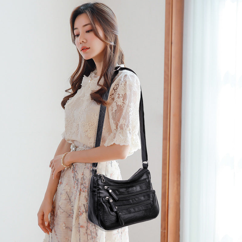 🔥👜【Popust na novi proizvod】Nova modna torba za rame od mekane kože velikog kapaciteta, otporna na habanje