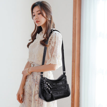 🔥👜【Popust na novi proizvod】Nova modna torba za rame od mekane kože velikog kapaciteta, otporna na habanje