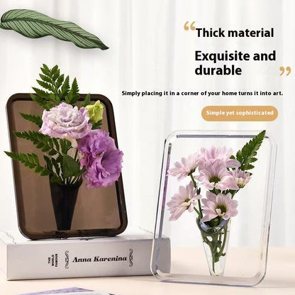 🌸【Kup 1, otrzymaj 1 gratis】Wysokiej jakości wazon z ramką na zdjęcia na biurko