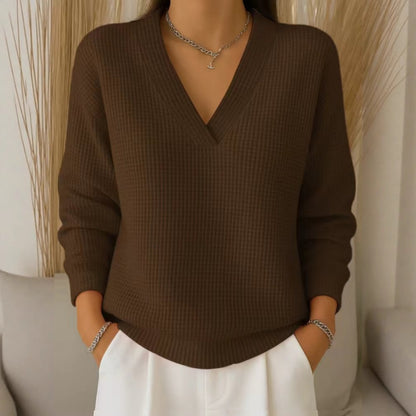 🔥【S-3XL】Elegantna in udobna ženska bluza z V-izrezom
