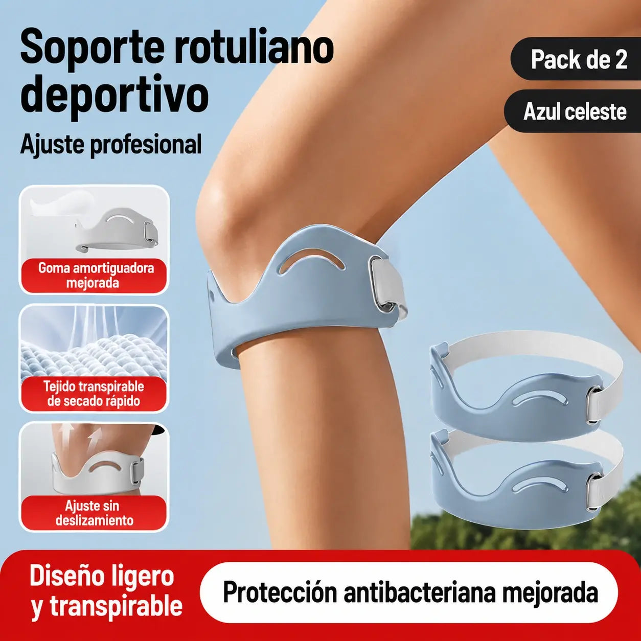 【Compra 1 par y llévate otro GRATIS】4 pares por 27 € 🩺 Rodillera deportiva – Sujeción cómoda para dar descanso a tus rodillas