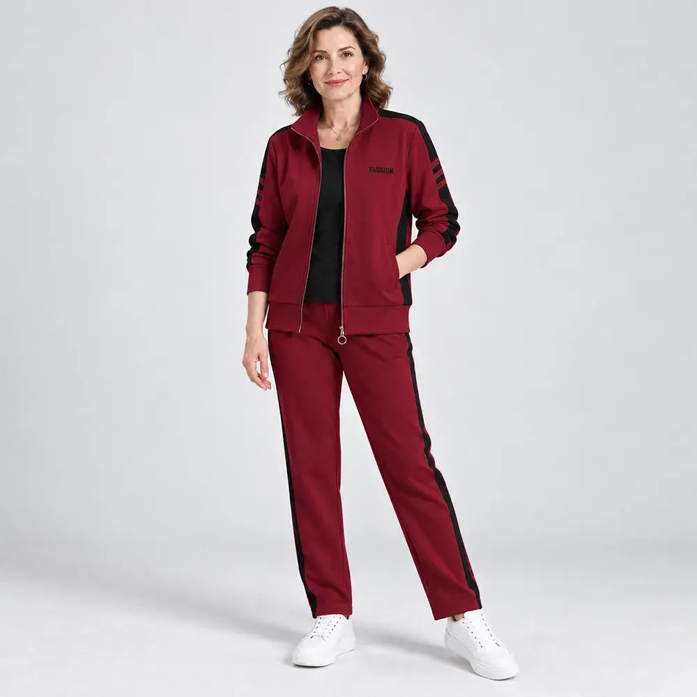 【M-5XL】【Kurtka + spodnie】 Nowy, swobodny jesienny komplet sportowy w dużym rozmiarze